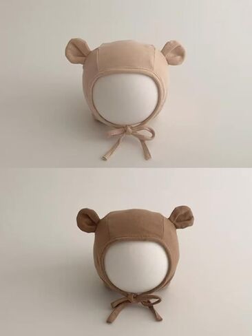 2 Pcs Newborn Baby Hat 0-6 Months Soft Beanie for Infant Girls Boys Lovely Ears for Newborn Photography Daily Wear in Saudi Arabia