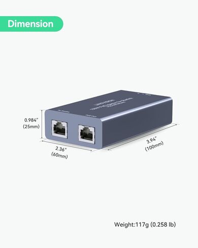حاقن LINOVISION جيجابت كامل 150 وات عالي الطاقة PoE لـ Starlink مع مدخل 48-57 فولت / 3A 10/100/1000M in Kuwait