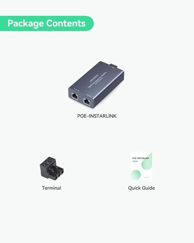 حاقن LINOVISION جيجابت كامل 150 وات عالي الطاقة PoE لـ Starlink مع مدخل 48-57 فولت / 3A 10/100/1000M in Kuwait