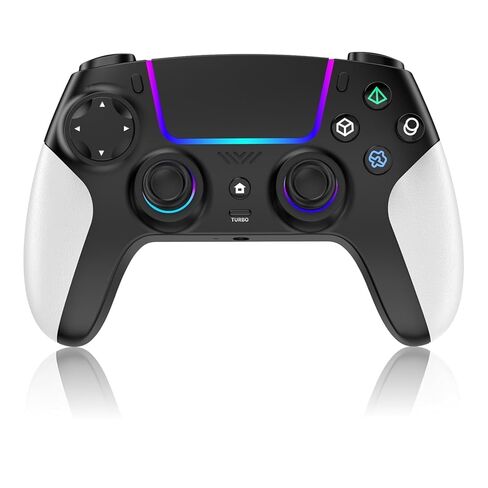 وحدة تحكم VidPPluing اللاسلكية متوافقة مع PS5/Android/IOS/MAC/Steam Deck، لوحة ألعاب مع إضاءة LED/مشغل تأثير القاعة/Turbo/Macro/اهتزاز مزدوج/مقبس سماعة رأس 3.5 مم/بطارية 1500 مللي أمبير في الساعة in Kuwait