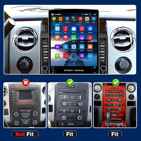 【4G+64GB】 Car Radio Stereo with Wireless Apple Carplay & Android Auto for Ford F150 2009-2014,9.7 Inch IPS Touch Screen Radio Support Real-Time GPS/Bluetooth/Voice Control/WiFi/AHD Camera/SWC/FM in Saudi Arabia
