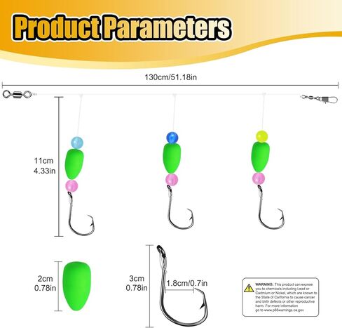 Pompano Rigs for Surf Fishing, 5/10 PCS Pre-Tied Saltwater Fishing Rigs with Triple 3/0 Circle Hooks, Pompano Floats Surf Fishing Tackle in Saudi Arabia