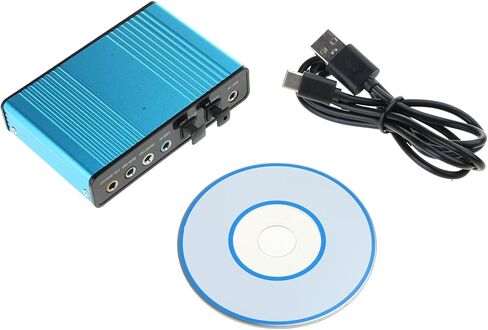 بطاقة صوت خارجية USB 5.1/7.1 Soundbox صوت محيطي ديناميكي ثلاثي الأبعاد يصل إلى 6 مكبرات صوت في وقت واحد وتشغيل in Kuwait