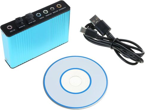 بطاقة صوت خارجية USB 5.1/7.1 Soundbox صوت محيطي ديناميكي ثلاثي الأبعاد يصل إلى 6 مكبرات صوت في وقت واحد وتشغيل in Kuwait