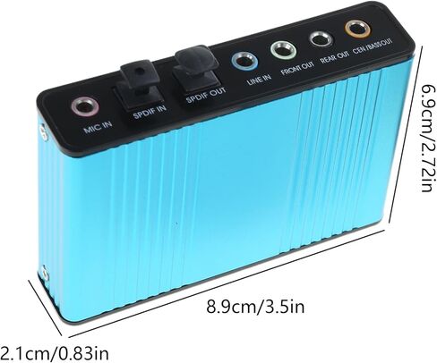 بطاقة صوت خارجية USB 5.1/7.1 Soundbox صوت محيطي ديناميكي ثلاثي الأبعاد يصل إلى 6 مكبرات صوت في وقت واحد وتشغيل in Kuwait