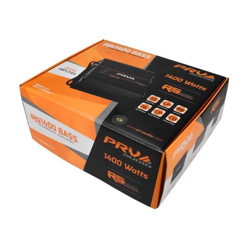 PRV Audio 1400 Watts Monoblock Class D Subwoofer Amplifier RS1400 BASS 1 Ohm – 12 Volts Car Amp, Built-in Crossover, Bass Boost, Smart Fans with Remote Sub Level Control Bass Knob Included in Saudi Arabia