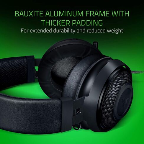 Razer Kraken 7.1 V2: 7.1 Surround Sound - Retractable Noise-Cancelling Mic - Lightweight Aluminum Frame - Gaming Headset Works with PC, PS4, Xbox One, Switch, & Mobile Devices - Black in Saudi Arabia