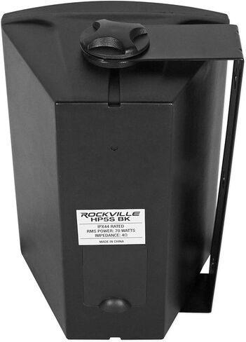 Rockville HP5S BK 5.25 in Black 420W Peak/140W RMS Marine Outdoor Indoor Swivel Wall Mount Home Speakers, Swivel Bracket for Boats, Weather Resistant, for Boat Sound Systems, 2-Pairs in Saudi Arabia
