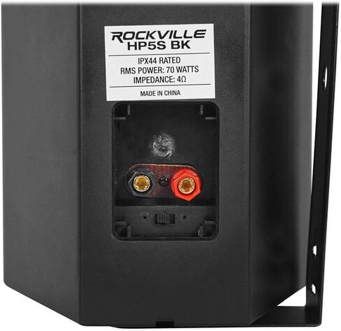 Rockville HP5S BK 5.25 in Black 420W Peak/140W RMS Marine Outdoor Indoor Swivel Wall Mount Home Speakers, Swivel Bracket for Boats, Weather Resistant, for Boat Sound Systems, 2-Pairs in Saudi Arabia