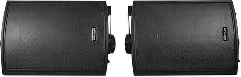 Rockville HP5S BK 5.25 in Black 420W Peak/140W RMS Marine Outdoor Indoor Swivel Wall Mount Home Speakers, Swivel Bracket for Boats, Weather Resistant, for Boat Sound Systems, 2-Pairs in Saudi Arabia