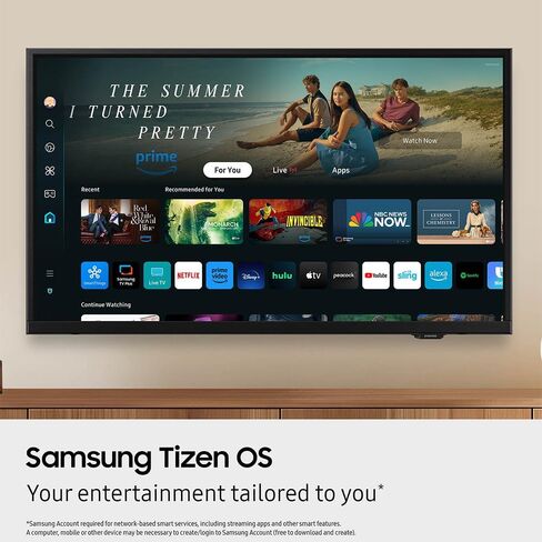 حزمة تلفزيون سامسونج 32 بوصة 1080 بكسل FHD F6000F 4K الذكي 2025 مع بث أفلام Premiere + حامل جداري للتلفزيون مقاس 19-45 بوصة + محول زيادة التيار بـ 6 منافذ + كابل HDMI 2X ودليل كامل للمبتدئين في المسرح المنزلي in Saudi Arabia