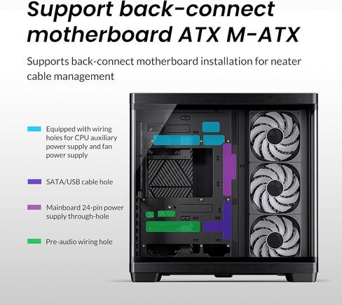 ​JONSBO TK-4 Wood ATX PC Case,Mid Tower Computer Case,Bi-Bent Surround View Glass,Aluminum Alloy, Standard 6 * 140mm + 2 * 92mm Fan,ATX SP Back-Connect(BTF) MB /460GPU/200PSU,Type-C Jack, Wood in Saudi Arabia