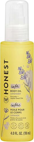 زيت الجسم المهدئ المملوء باللافندر من شركة The Honest Company، يرطب ويغذي ويهدئ بشرة الطفل، نباتي نباتي لا يسبب الحساسية، 4.0 أونصة سائلة in Kuwait