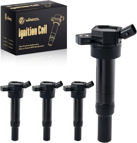 Set of 4 Ignition Coil Pack & Iridium Spark Plugs Compatible with 2010-2020 Elantra GT Coupe Tucson 2012-2019 Kia Forte Koup Forte5 Soul L4 2.0L 1.8L Replace UF651 273002E000 VANBOL5007 in Saudi Arabia