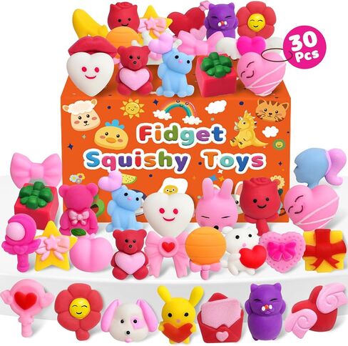 30 PCS Halloween Mochi Squishy Toys ، Party Favors Goodie Bags Stuffers for Kids ، Leaff Leaff Halloween يعامل جوائز الفصول الدراسية غير الحلوى لخدعة أو معالجة الهدايا in Kuwait