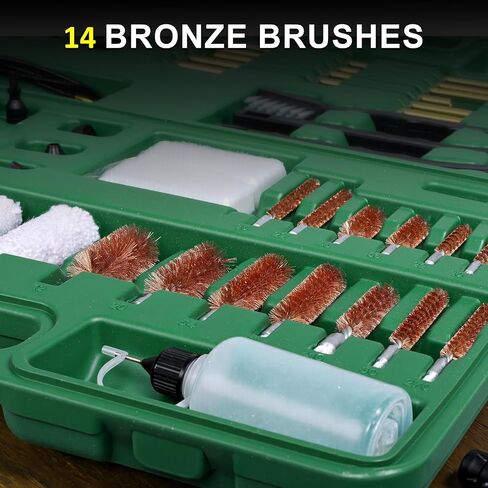 Gun Cleaning Kit, Handgun Shotgun Pistol Universal Cleaning Kit with All Brass High-end Brushes, Jags, Reinforced and Lengthened Rods in Saudi Arabia