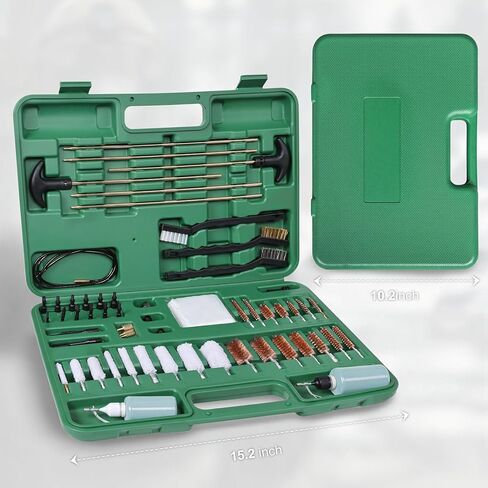 Gun Cleaning Kit, Handgun Shotgun Pistol Universal Cleaning Kit with All Brass High-end Brushes, Jags, Reinforced and Lengthened Rods in Saudi Arabia
