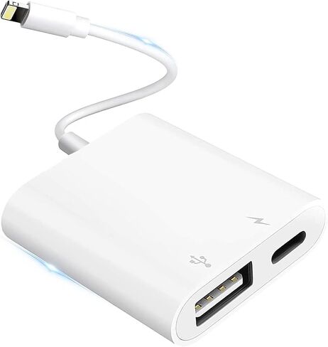 محول كاميرا Lightning إلى USB لجهاز iPhone مع منفذ شحن Lightning USB 3.0 Female OTG Cable f in Saudi Arabia