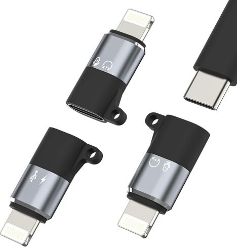 OTG Audio USB C to Lightning Adapter(3pack)for IPhone 14 13 Pro Max for Apple Cable Lighting Male Type C Charger Female Adaptor Phone Converter Charging for IPad Adaptador Card Reader Camera Connector in Saudi Arabia