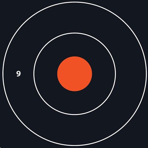Allen Company EZ Aim Paper Shooting Targets، Bullseye، Peel Away Target Pad، 12 بوصة مربعة، 100 حزمة، أسود/برتقالي/أبيض، مقاس واحد، (15334-100) in Saudi Arabia