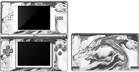 ملصق Skinit المخصص للألعاب متوافق مع DS Lite - تصميم Skinit المرخص رسميًا بالحبر الرخامي الرمادي in Kuwait