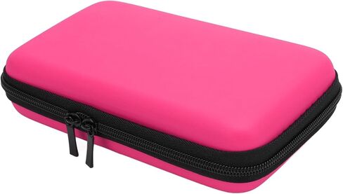 حقيبة سفر ذات غلاف صلب مع 8 فتحات ألعاب ووحدة تخزين الملحقات لوحدات تحكم 3DS XL و2DS XL وDSi XL (أسود) (وردي) in Kuwait