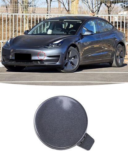 Front Bumper Tow Hook Cover Fit for Tesla Model 3, Car Towing Eye Cap Fit for Tesla 2017-2019 (White) in Saudi Arabia