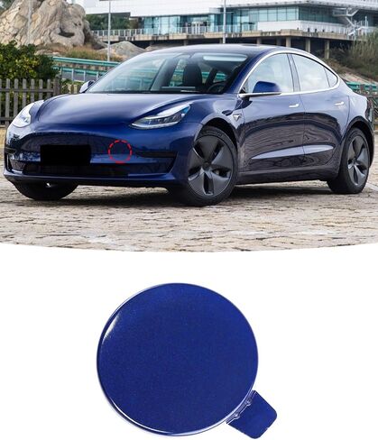 Front Bumper Tow Hook Cover Fit for Tesla Model 3, Car Towing Eye Cap Fit for Tesla 2017-2019 (White) in Saudi Arabia