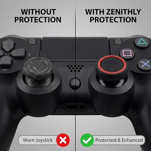 PS5 PS4 Thumb Grips - 8 Pairs Controller Grips Replacement for ps5 ps4, Anti-Slip Silicone Joystick Caps Cover, Analog Stick Caps Accessories for PlayStation 5/4 Controller, 8 Colors in Saudi Arabia