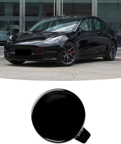 Front Bumper Tow Hook Cover Fit for Tesla Model 3, Car Towing Eye Cap Fit for Tesla 2017-2019 (White) in Saudi Arabia