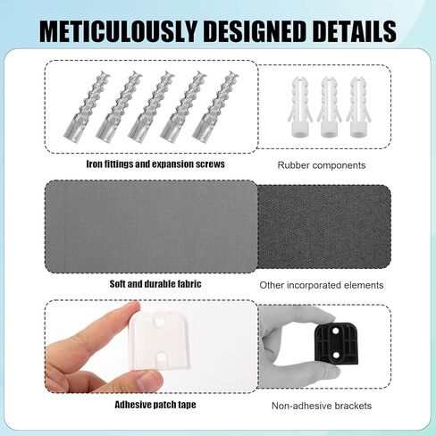 Retractable Baby Safety Gate Replacement Parts Kit, White Baby Safety Gate Hardware Extension Set with 2 Latches 2 Brackets 13 Screws 13 Expansion Tubes in Kuwait