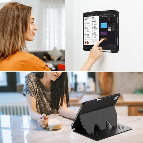VIKESI Case for iPad iPad Pro 13-inch M5 or M4 Released in 2025 or 2024,Multiple Angles Magnetic Stand Cover,Shockproof Soft Back,Pencil Holder,and Auto Sleep/Wake,Black in Saudi Arabia