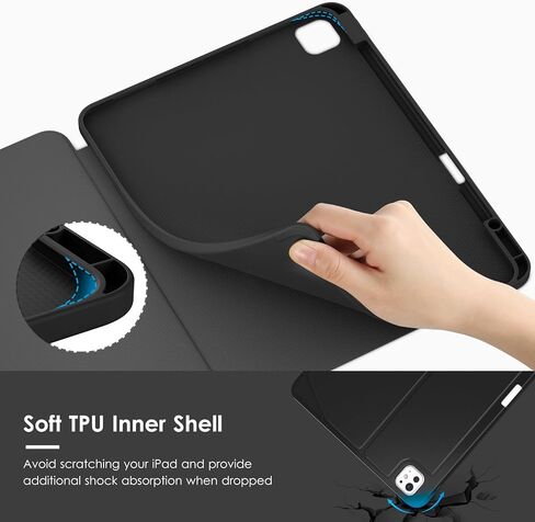 VIKESI Case for iPad iPad Pro 13-inch M5 or M4 Released in 2025 or 2024,Multiple Angles Magnetic Stand Cover,Shockproof Soft Back,Pencil Holder,and Auto Sleep/Wake,Black in Saudi Arabia