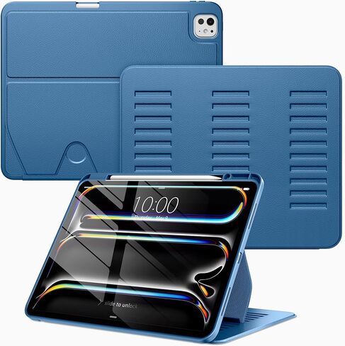 VIKESI Case for iPad iPad Pro 13-inch M5 or M4 Released in 2025 or 2024,Multiple Angles Magnetic Stand Cover,Shockproof Soft Back,Pencil Holder,and Auto Sleep/Wake,Black in Saudi Arabia