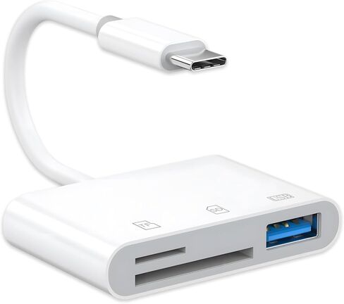【معتمد من MFi】 محول قارئ بطاقات SD 3 في 1 USB/SD/TF يدعم نقل البيانات عالي السرعة ثنائي الاتجاه ولا يتطلب أي إعداد ومتوافق مع iPhone والمزيد من أجهزة الواجهة من النوع C in Kuwait