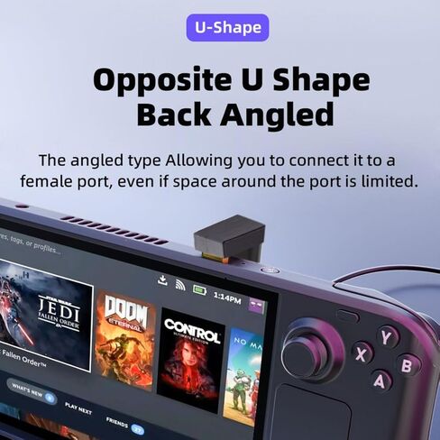 محول chenyang USB C إلى USB، USB C ذكر إلى USB 3.0 أنثى، محول OTG بزاوية 180 درجة على شكل حرف U للهاتف اللوحي والكمبيوتر المحمول in Saudi Arabia