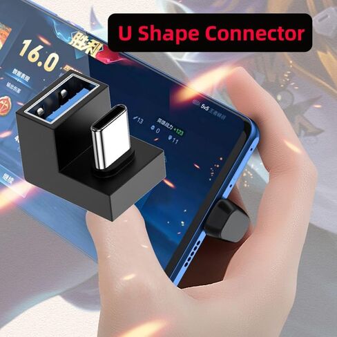 محول chenyang USB C إلى USB، USB C ذكر إلى USB 3.0 أنثى، محول OTG بزاوية 180 درجة على شكل حرف U للهاتف اللوحي والكمبيوتر المحمول in Saudi Arabia