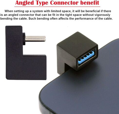 محول chenyang USB C إلى USB، USB C ذكر إلى USB 3.0 أنثى، محول OTG بزاوية 180 درجة على شكل حرف U للهاتف اللوحي والكمبيوتر المحمول in Saudi Arabia