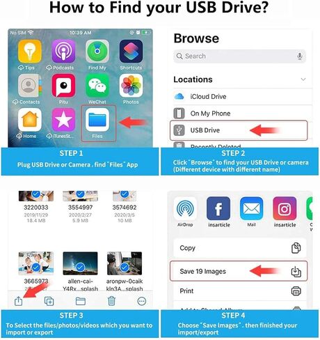 محول Lightning إلى USB، كابل محول USB 3.0 OTG معتمد من Apple MFi لأجهزة iPhone 14/13/12/11/XS/XR/X/SE/8/7/iPad إلى محرك الأقراص الصلبة SSD، محرك فلاش، كاميرا، لوحة مفاتيح، ماوس، محاور، MIDI، التوصيل والتشغيل in Saudi Arabia