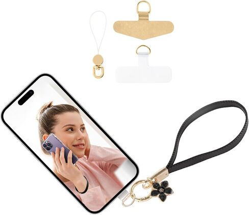 حزام معصم للهاتف الخلوي Long Pond Designer، سوار معصم جلدي مضاد لفقدان الهاتف لهاتف iPhone 17 Pro Max ومعظم الهواتف المحمولة in Kuwait