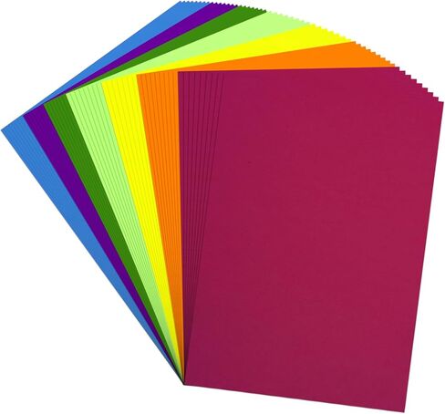 نسخة ملونة ورقة 8.5 × 11 بوصة ، 140 ورقة 20 رطل/80gsm 7 ألوان نيون الحرف الفلوريسنت حجم ورقة متعددة الأغراض للطباعة اليومية للتعليم المدرسي ، ونسخ المستندات ، والدراسة in Kuwait