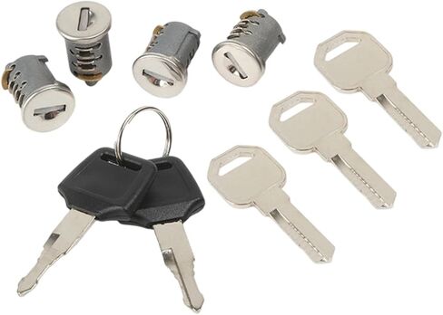 Car Roof Core Kit Fixed Lock Cylinders with Key Rustproof Replacement Roof Cargo Locks for Bike Rack Cross Bar, Type A in Saudi Arabia