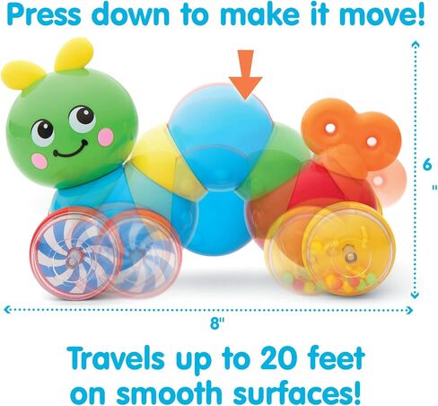 Kidoozie Press N Go Inchworm - لعبة تنموية للأطفال الصغار والأطفال في سن ما قبل المدرسة in Kuwait