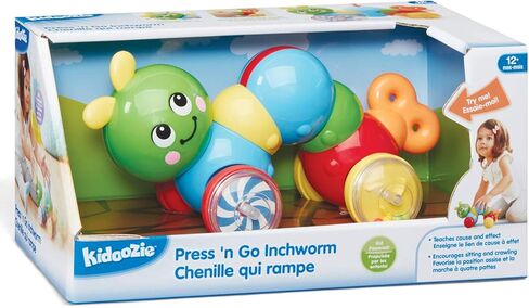 Kidoozie Press N Go Inchworm - لعبة تنموية للأطفال الصغار والأطفال في سن ما قبل المدرسة in Kuwait