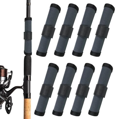 8 Pack Fishing Lure Covers, 6 Inch Lure Wraps for Fishing Rod Fishings Hook Bait Covers Storage Fishings Accessories for Fishermen Safe (Gray) in Saudi Arabia