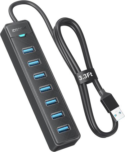 IDsonix 7 Ports USB 3.0 Hub for Laptop, PC, 5Gbps SuperSpeed in Saudi Arabia