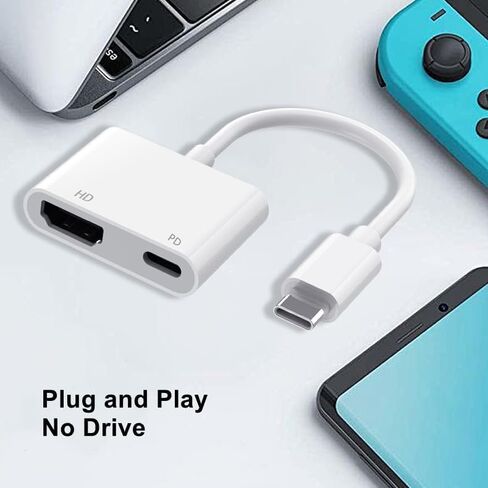 محول AIRSKY USB C إلى HDMI، محول USB-C إلى HDMI لهاتف iPhone 17، PD 100W، 4K@60 هرتز، متوافق مع iPhone 17/16/15، MacBook Pro، iPad Pro (لهاتف iPhone 17) in Kuwait