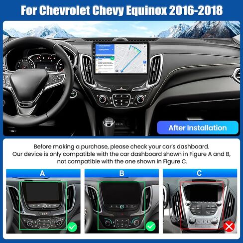 [8 Core 6G+128G] ستيريو سيارة Android 15 لسيارة شيفروليه تشيفي إكوينوكس 2016-2018 مع CarPlay Android Auto، شاشة لمس 10.1 بوصة راديو سيارة مع رابط مرآة WiFi/GPS DSP BT FM/RDS HiFi+كاميرا احتياطية in Saudi Arabia