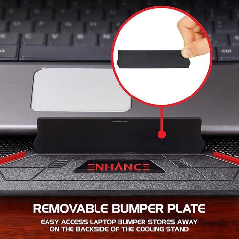 Enhance Cryogen 2 Laptop Cooling Pad (Red) - Upto 17" Screen Size Notebook, Gaming Console Support - 5 Fan(s) - 523.6 gal/min - Red in Saudi Arabia