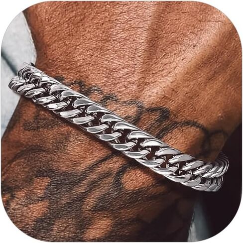 Bandmax الفولاذ المقاوم للصدأ الكوبي سلسلة اليد سوار 12MM مكتنزة كبيرة المعادن الثقيلة ميامي كبح ربط سلسلة السوار رجالي الهيب هوب السائق مغني الراب سلسلة مجوهرات هدية in Kuwait